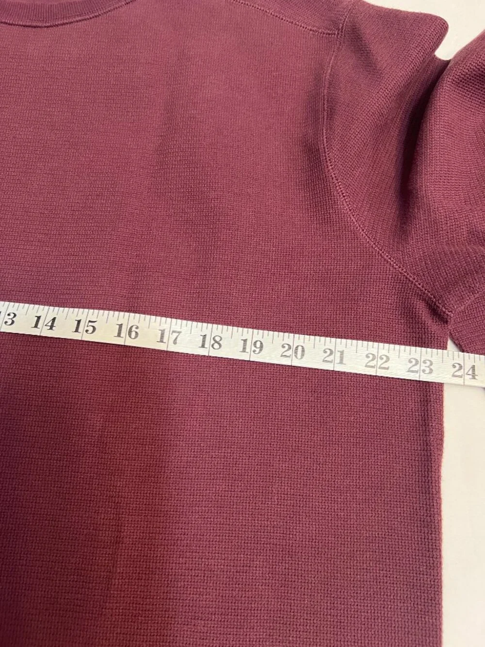 Banana Republic Mens XL Burgundy Waffle Knit Thermal Shirt Long Sleeve Casual